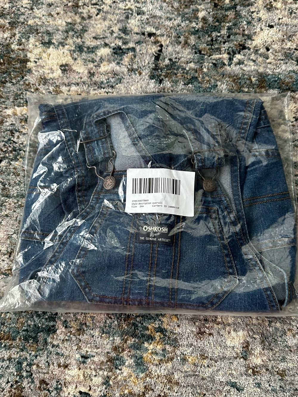 OshKosh B'gosh Dark Blue Denim Overalls (24M)